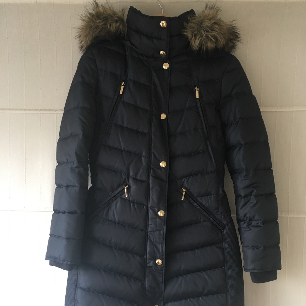 Navy Michael Kors Puffer Coat